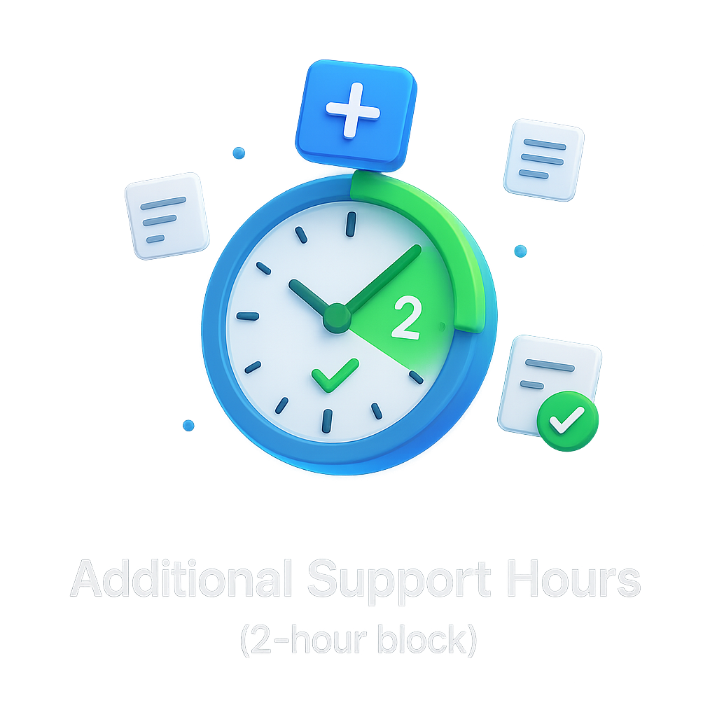 Additional Support Hours, 2 hour block