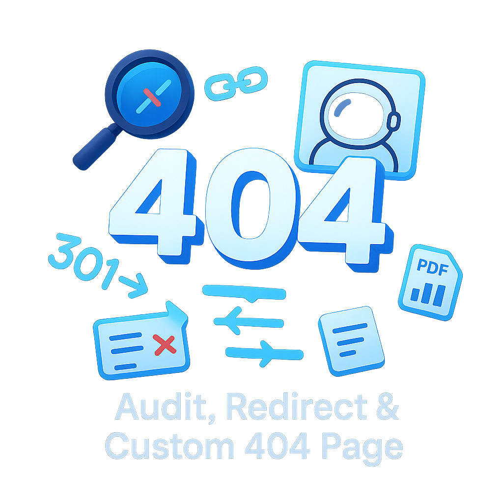 404 Audit, Redirect, and Custom 404 Page