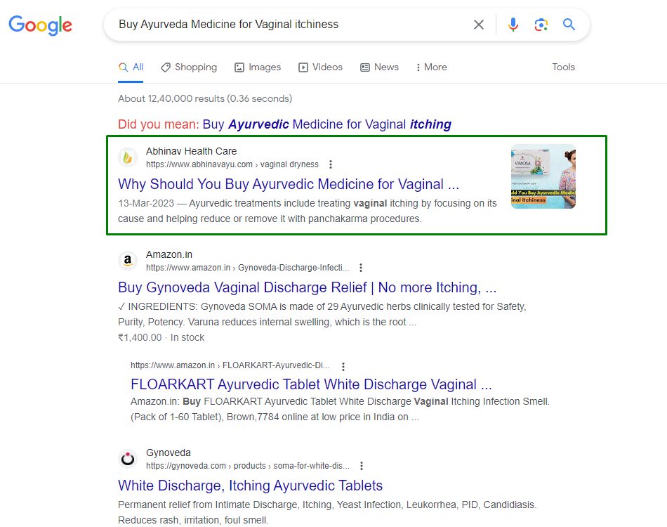 Buy Ayurveda Medicine for Vaginal itchiness